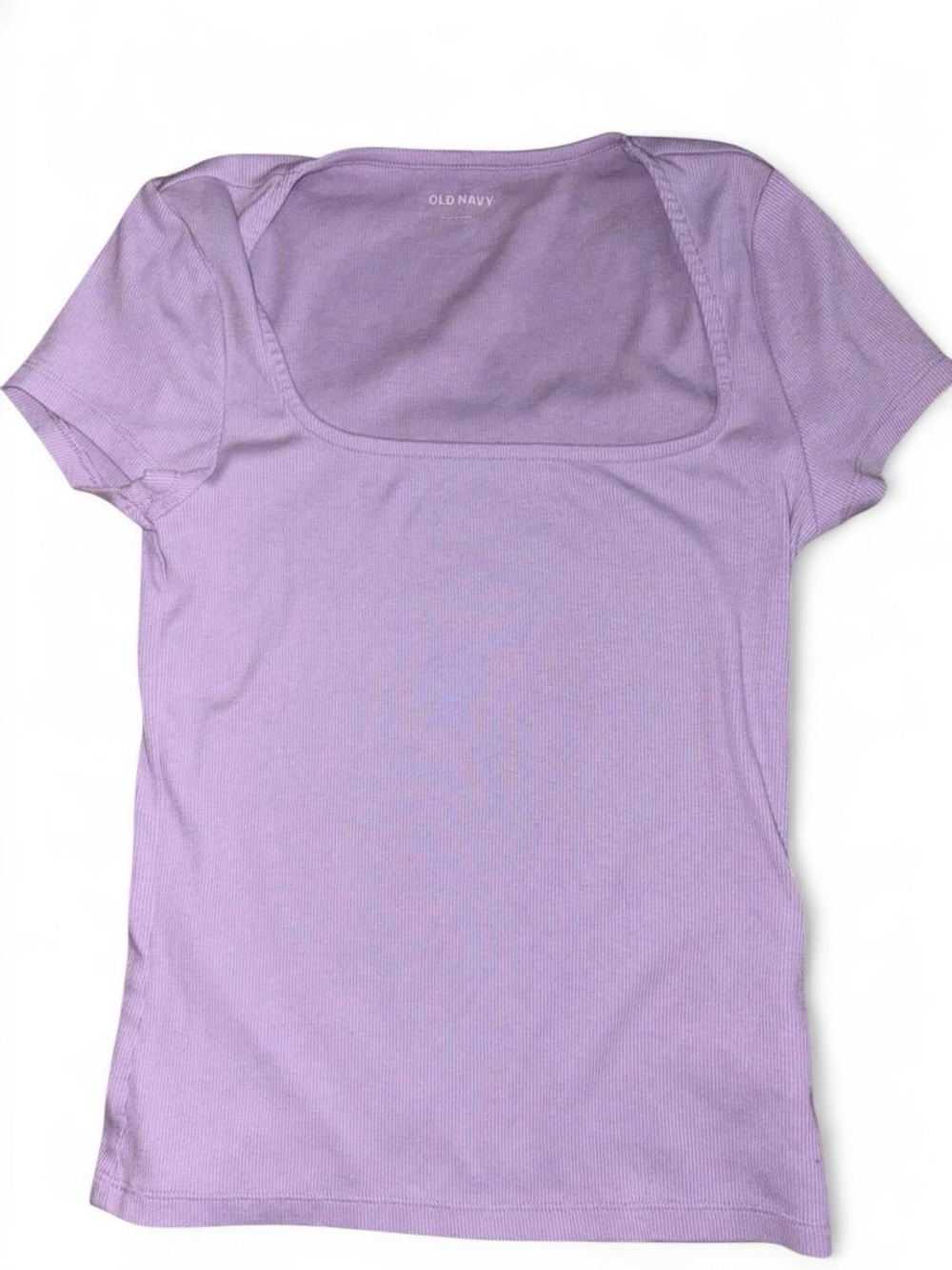 Old Navy Lilac Square Neck Short Sleeve Tee